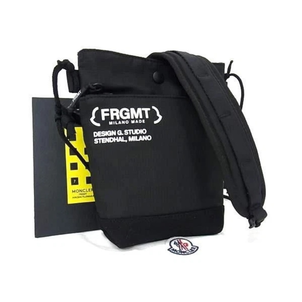 Moncler Black and White Messenger Bag